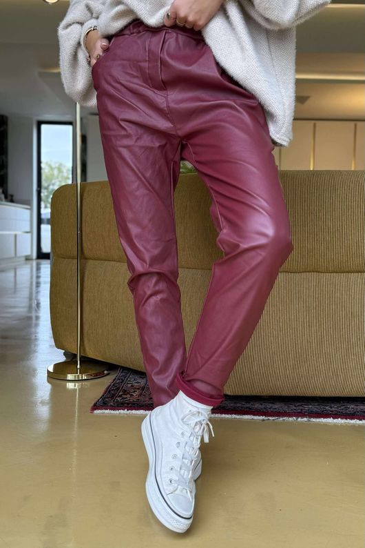 Wax Magic Trousers Burgundy